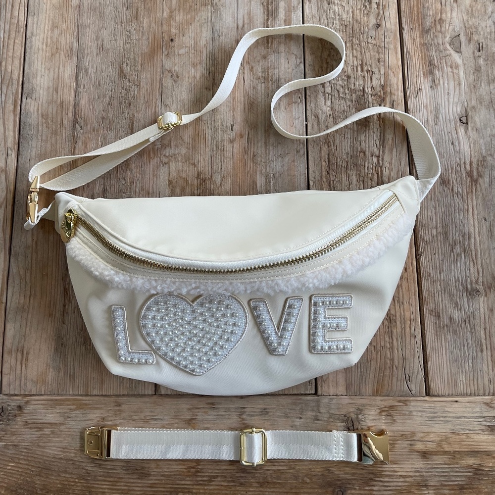 STONEY CLOVER LANE Apres Ski Jumbo Fanny Pack with Sherpa Outline